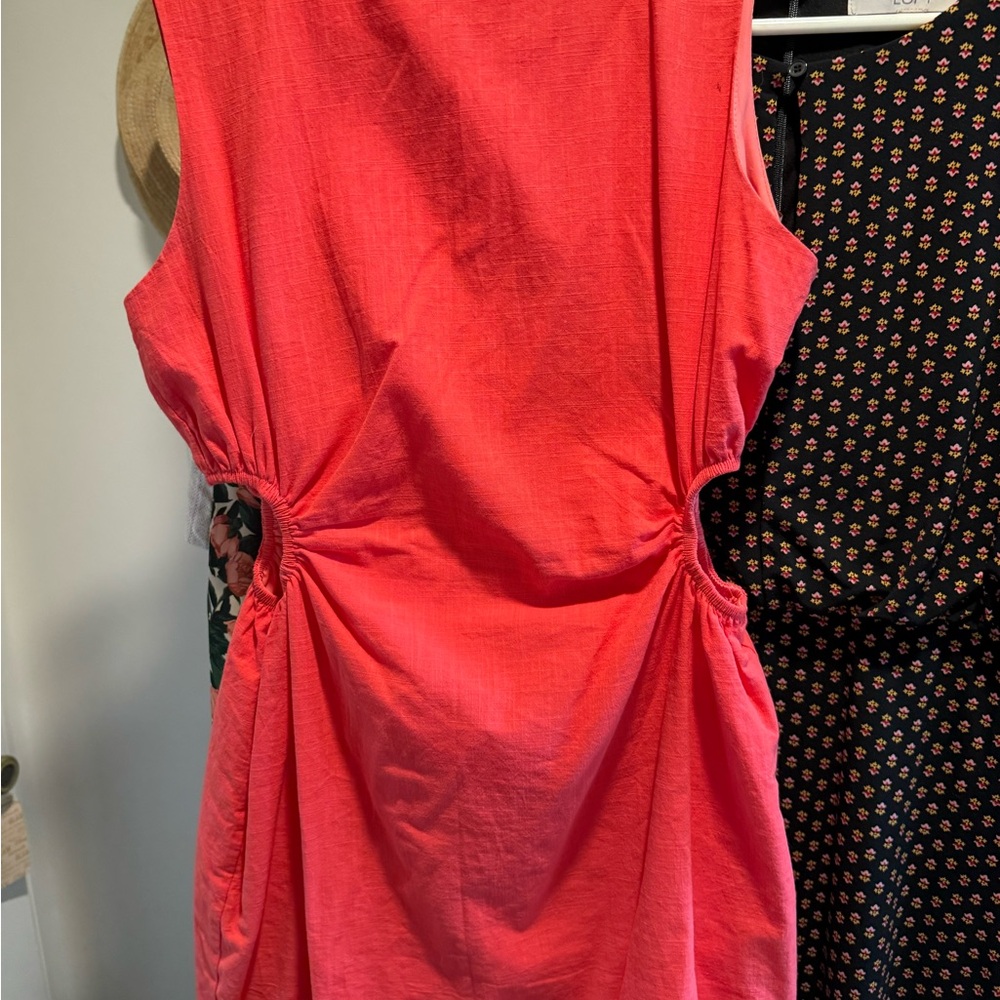 Amazon Red Asymmetrical Ruffled Mini Dress
